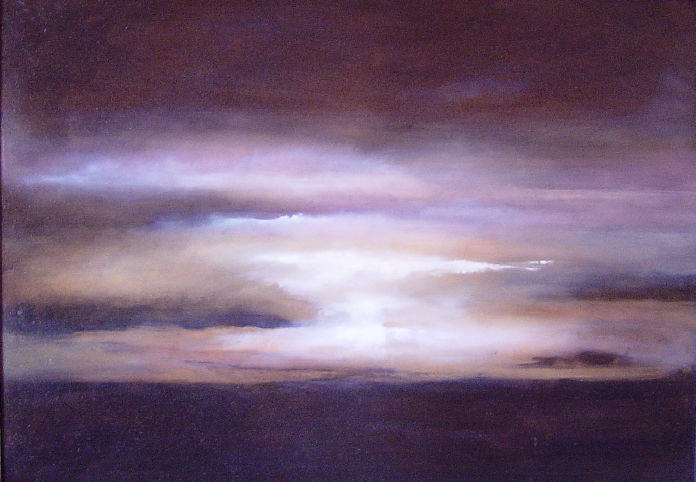 peinture de ciel violet