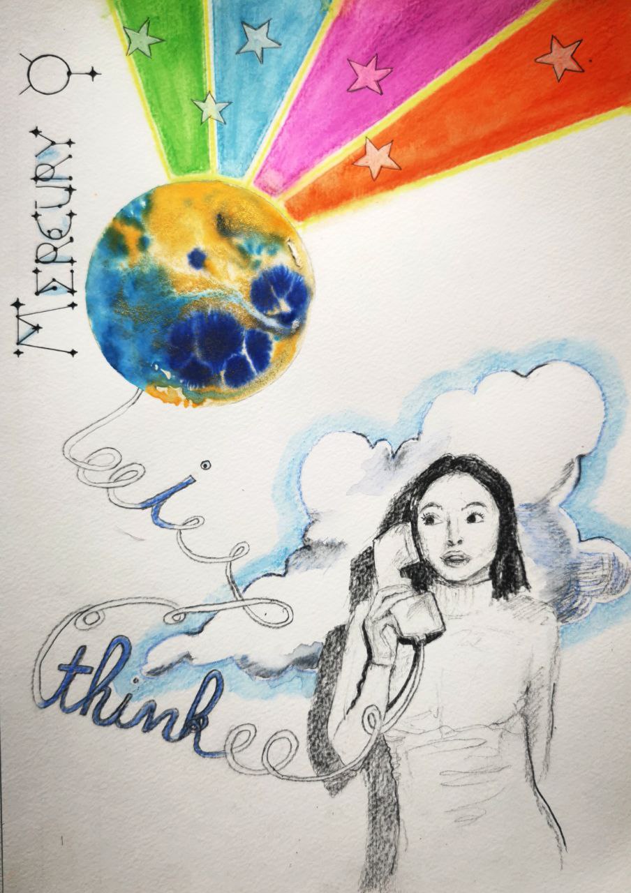 Mercure dessin planète Mercure