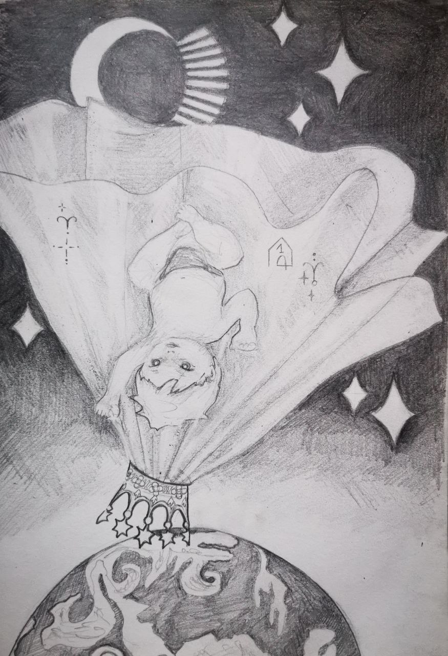 dessin crayon bébé roi incarnation maison 1 astro