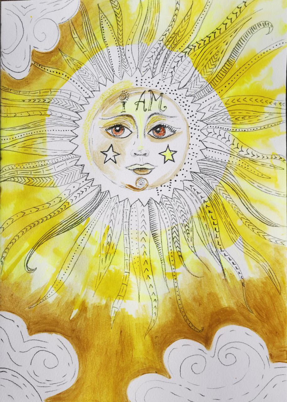 Soleil dessin crayon soleil